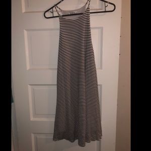 Black and white striped spaghetti strapped dress